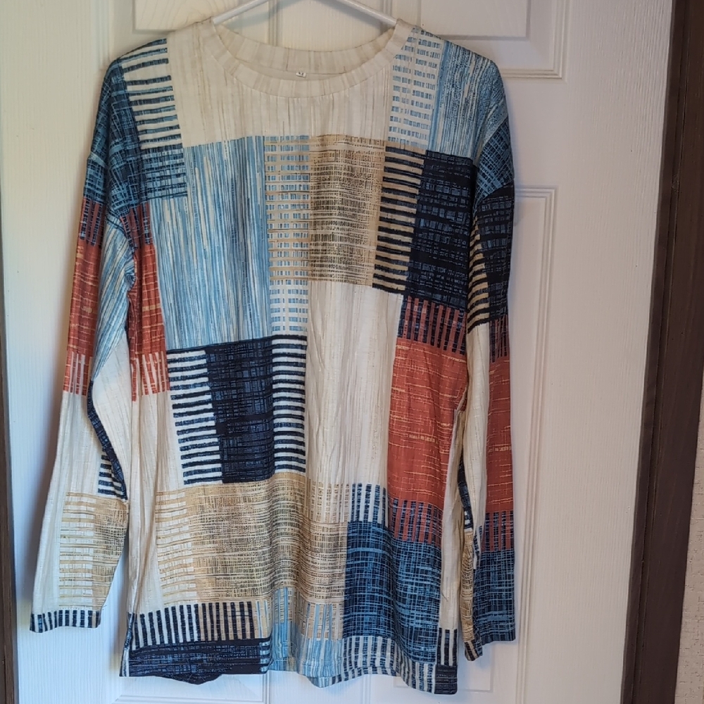 Colorful Patchwork Long Sleeve Tee
